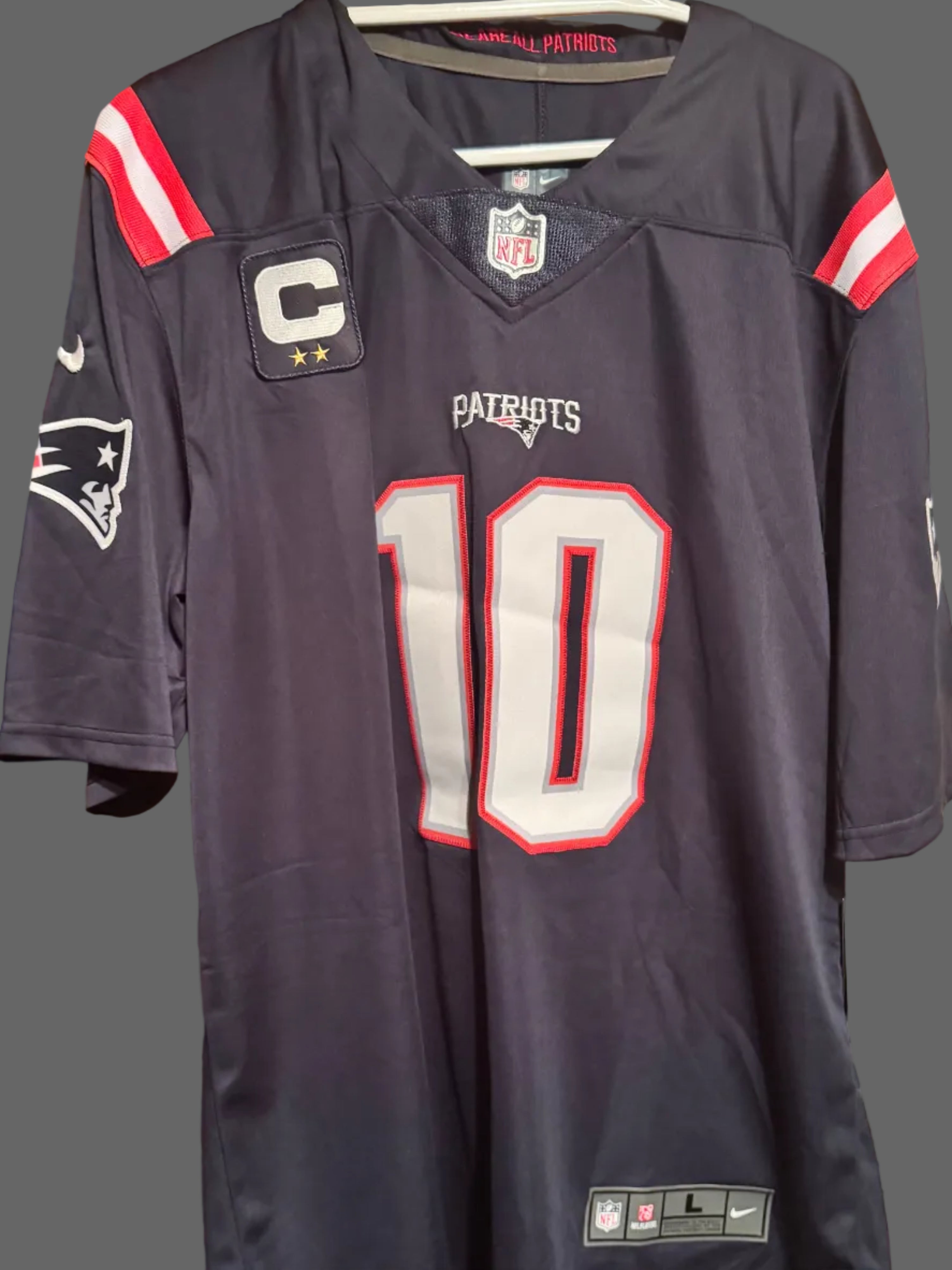 NWT! New England Patriots NFL Nike game jersey. feat. QB with 2016 season Captain Patch