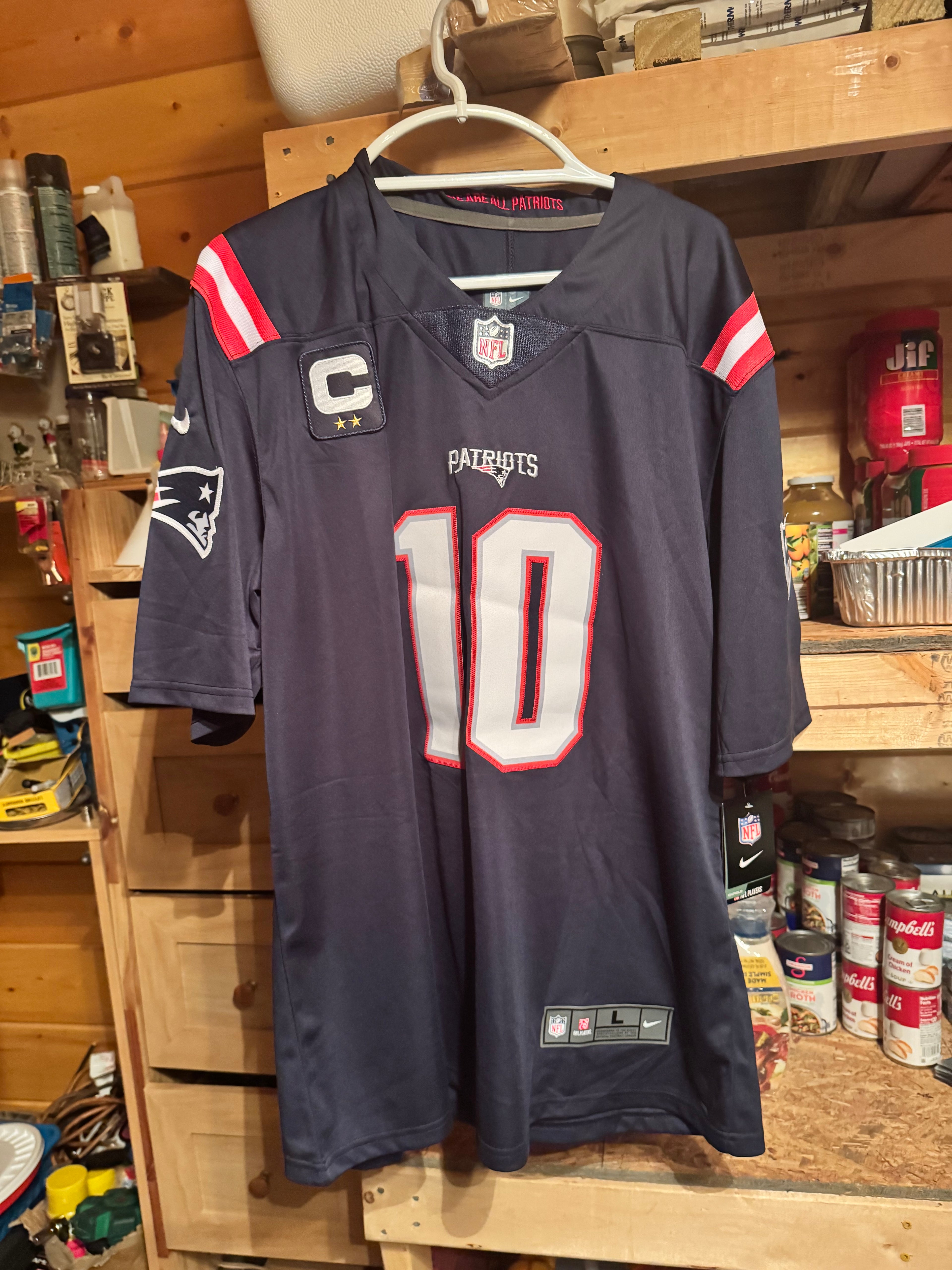 New England Patriots #10 Drake Maye Nike Game Jersey - Super Bowl LX Patch