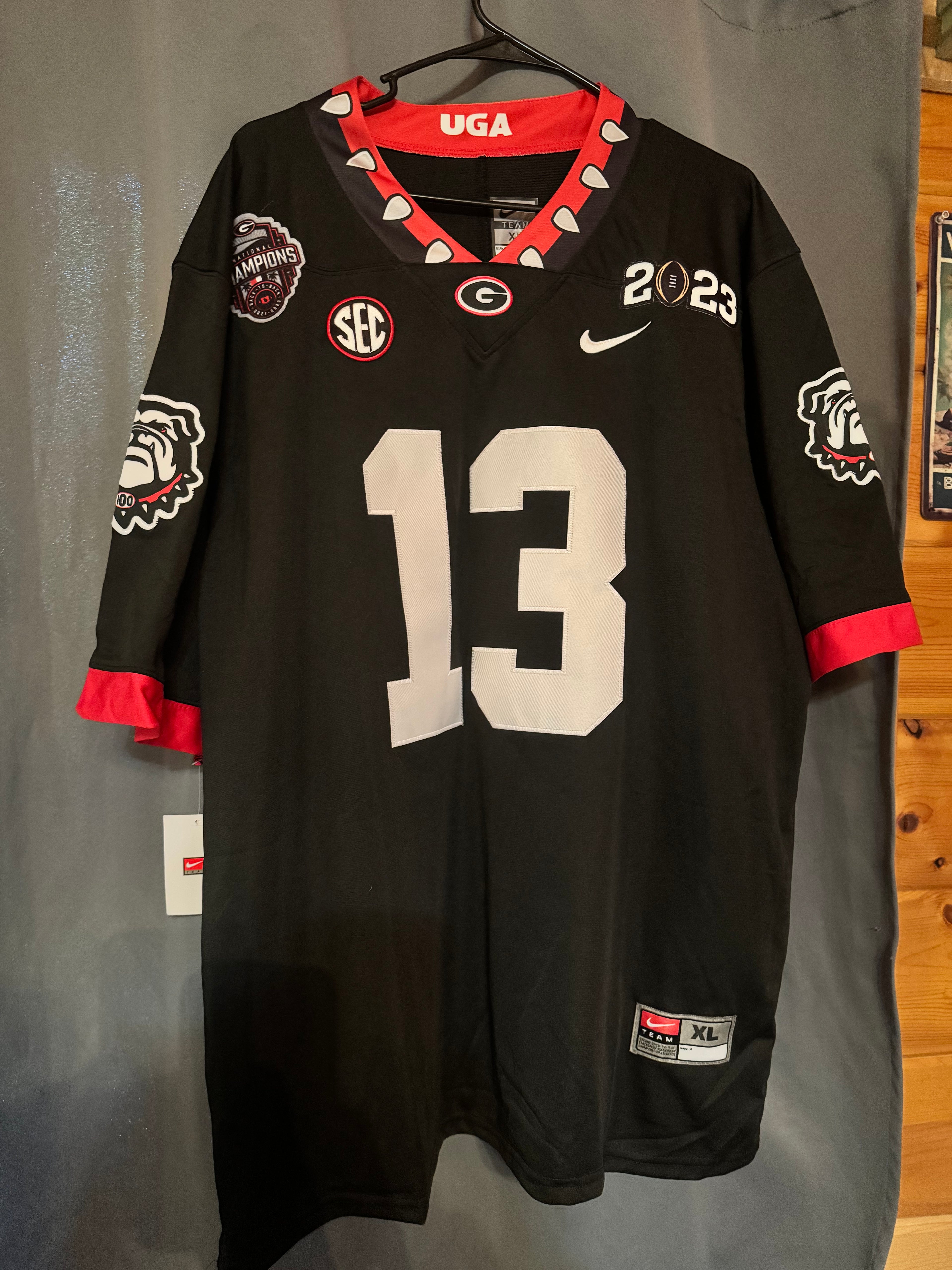Stetson Bennett IV Georgia Bulldogs 2023 Black Nike Game Jersey - National Champions - SEC back to back patch