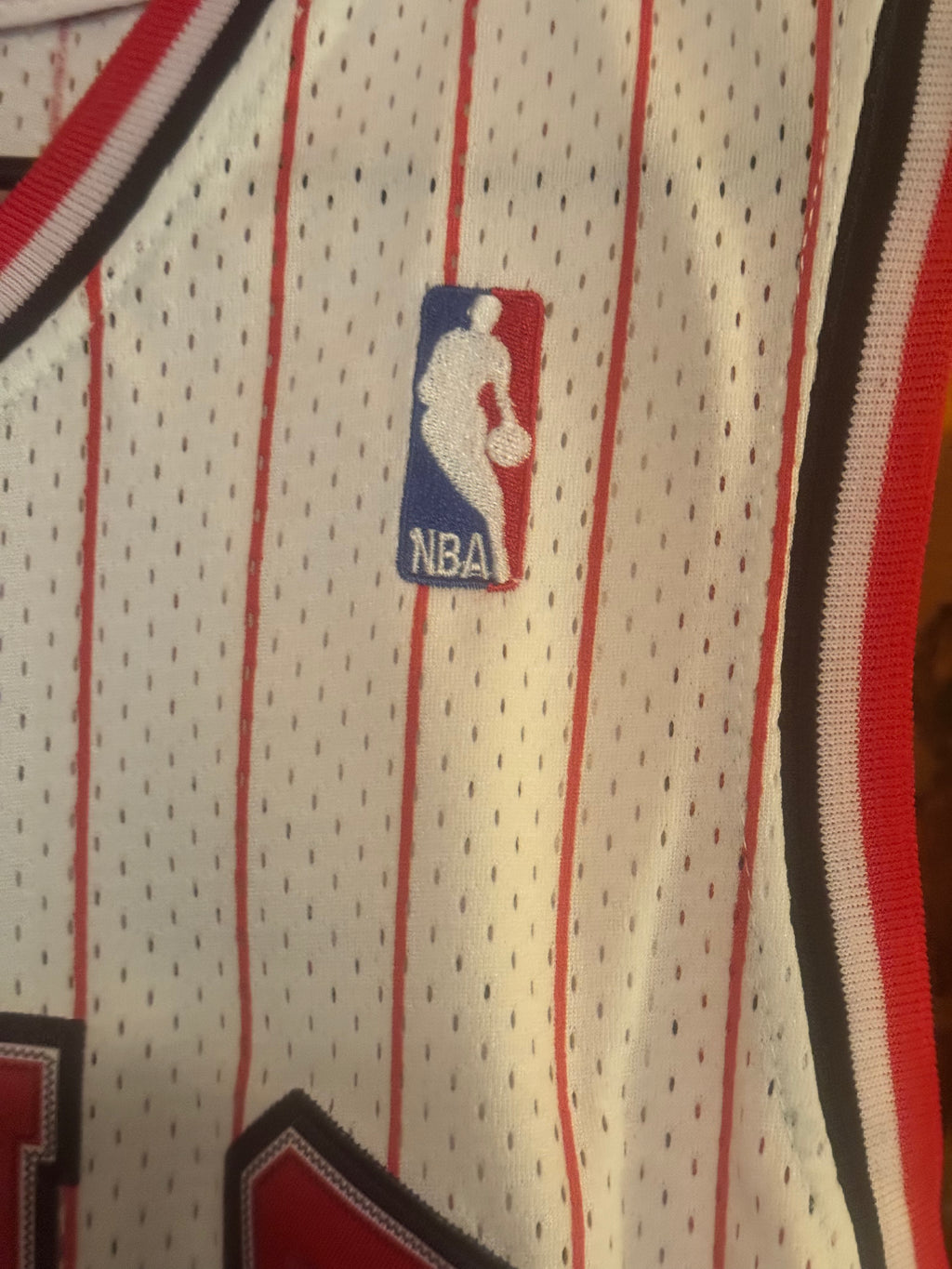 Michael Jordan 1996 Chicago Bulls Mitchell & Ness Authentic White Pinstripe Jersey