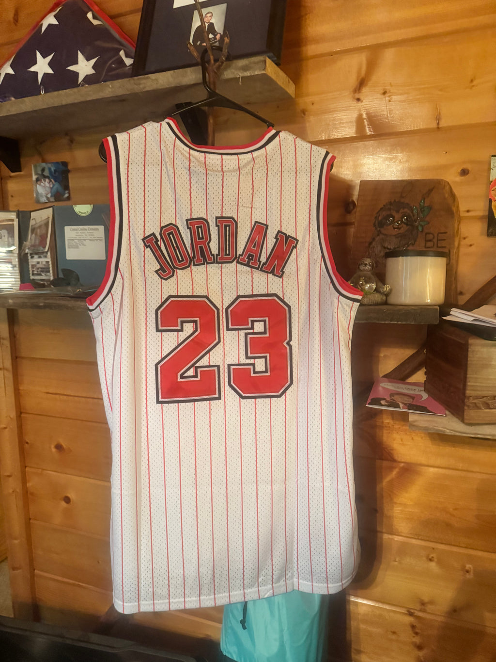 Michael Jordan 1996 Chicago Bulls Mitchell & Ness Authentic White Pinstripe Jersey