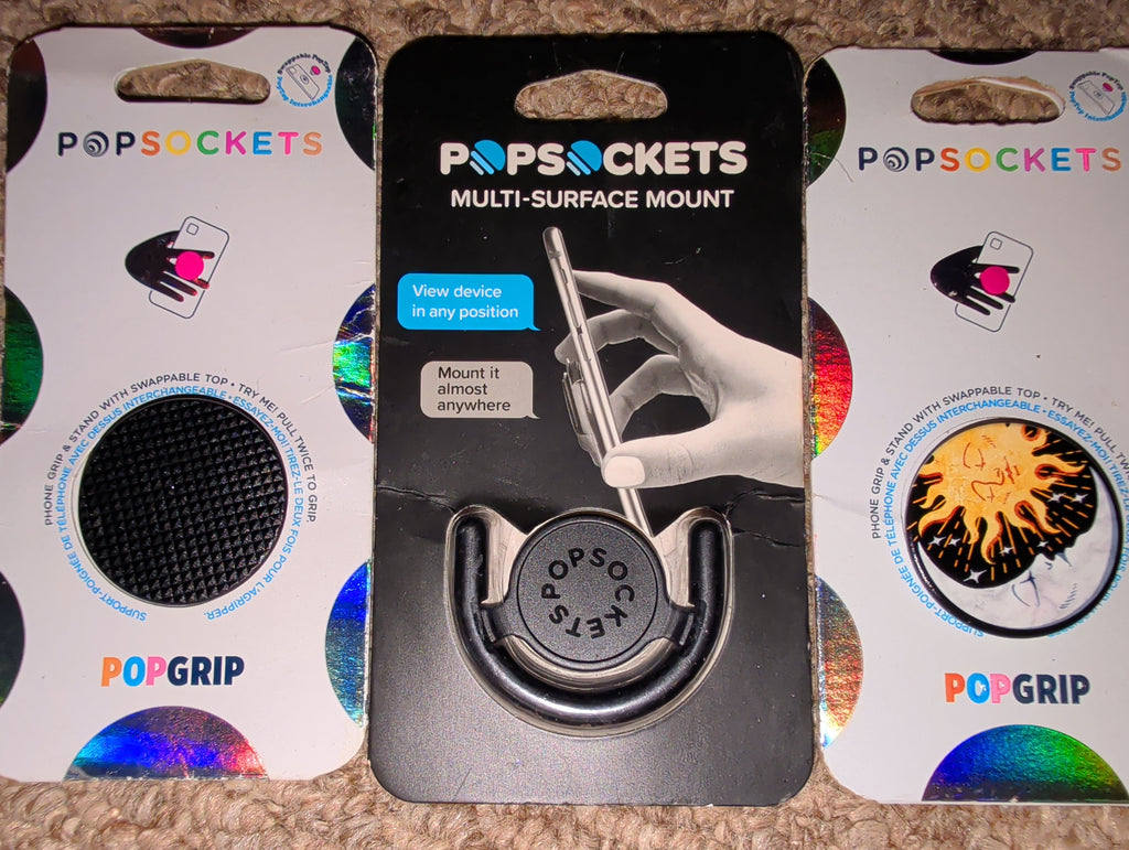 PopSockets PopGrip Phone Stand & Multi-Surface Mount Lot - Mix & Match Bundle.