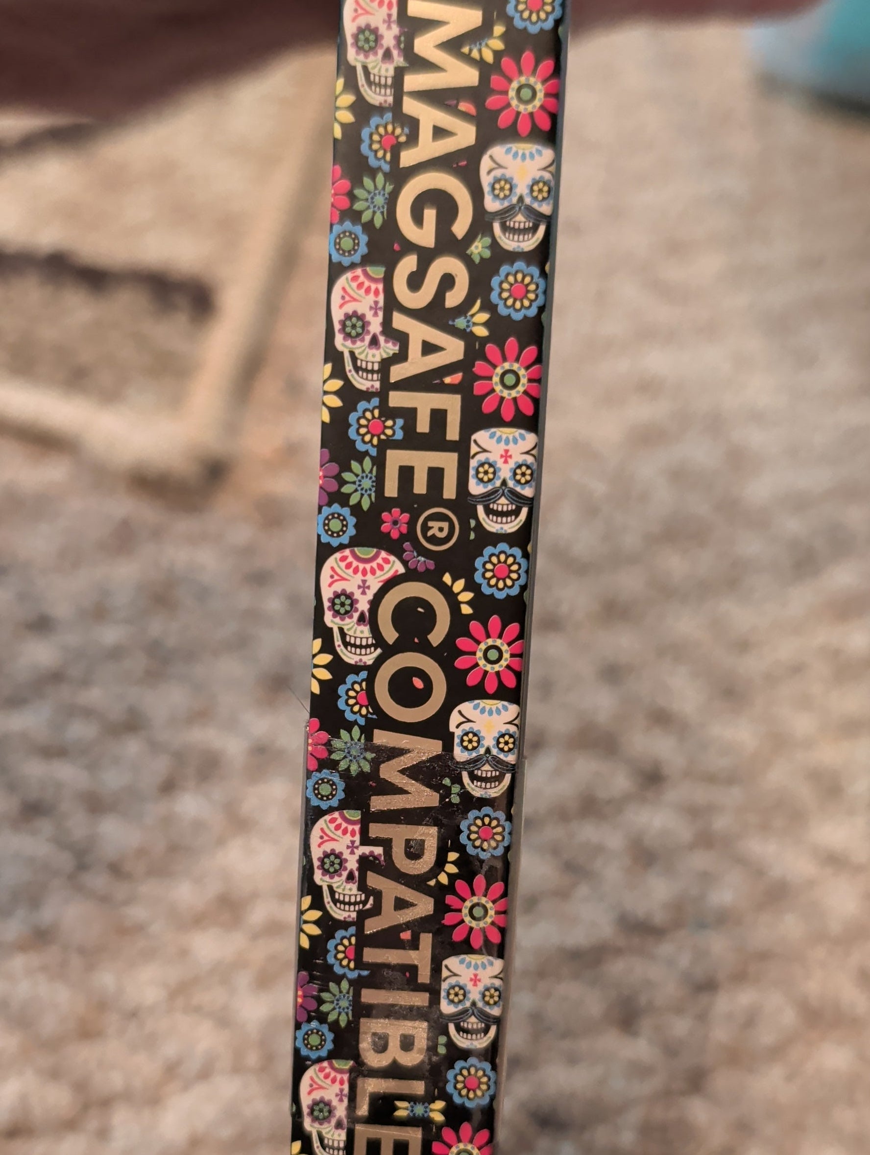 XO Poppy iPhone 15 Pro Max Case - Sugar Skull Dia de los Muertos Print (MagSafe & Wireless Charging). New!