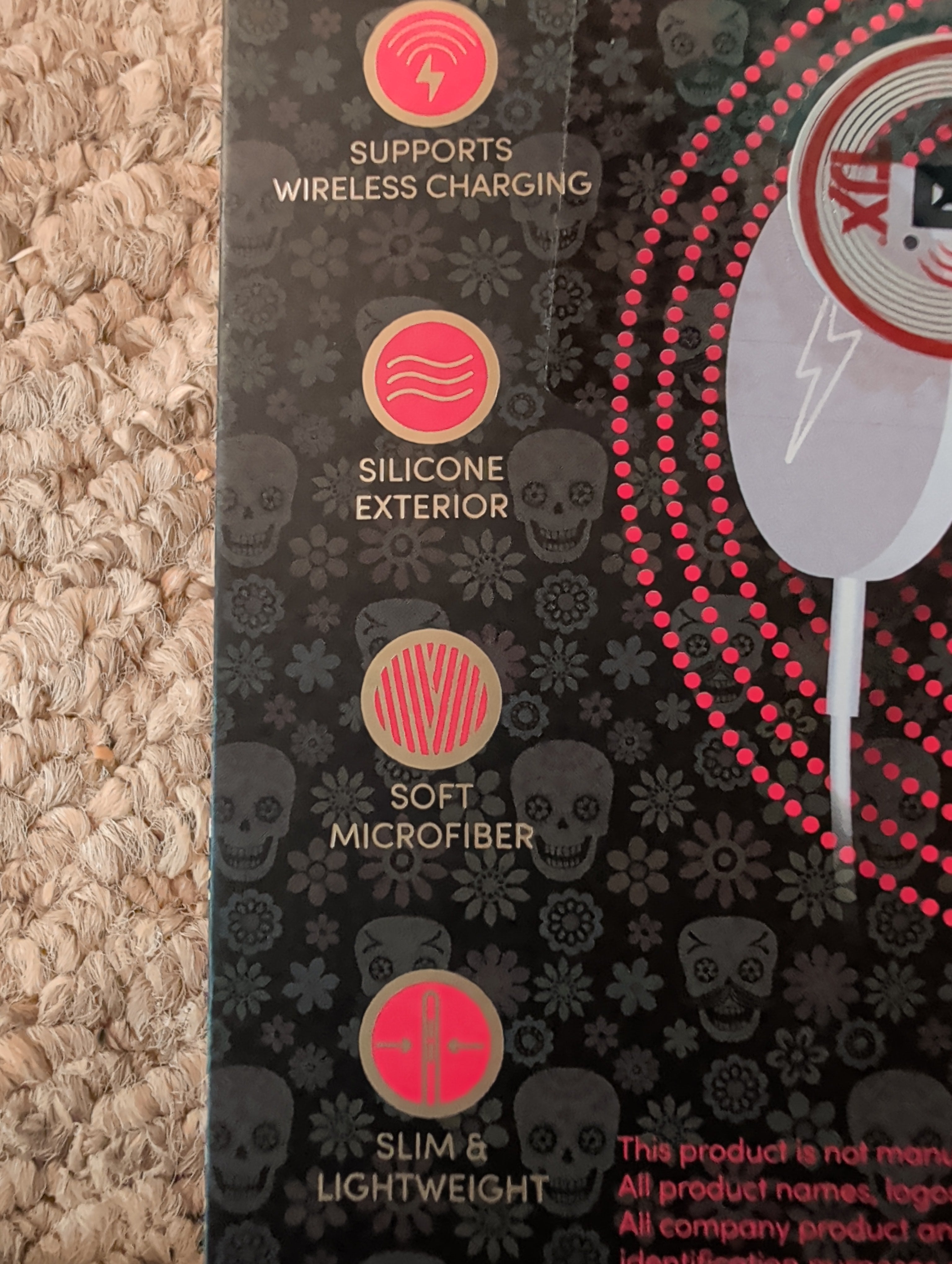 XO Poppy iPhone 15 Pro Max Case - Sugar Skull Dia de los Muertos Print (MagSafe & Wireless Charging). New!