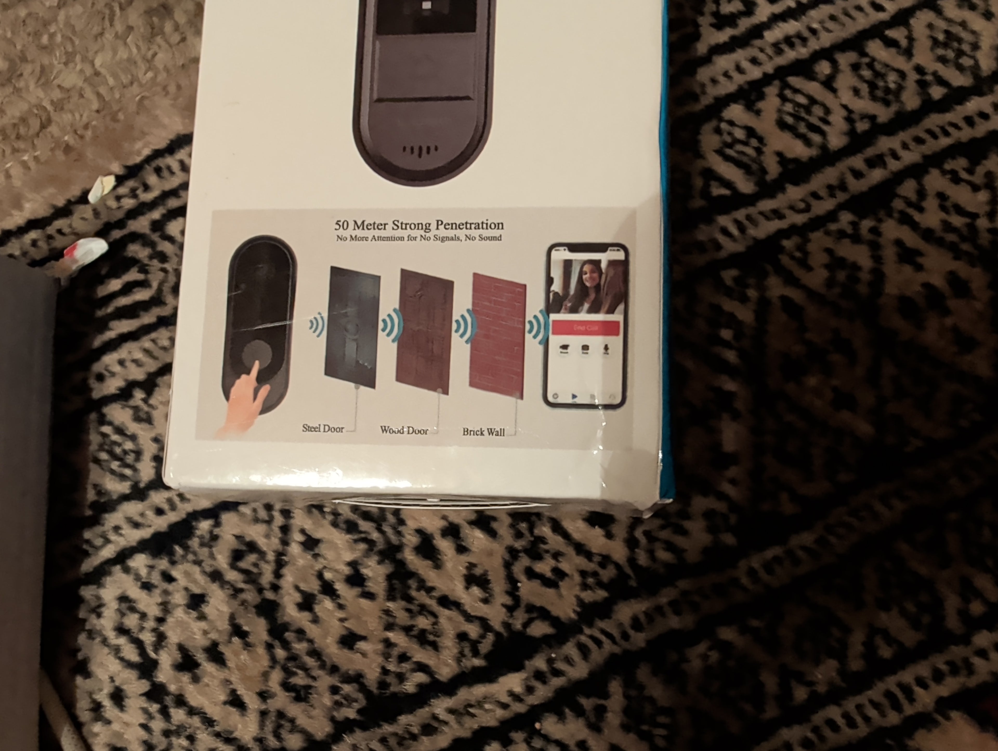 Smart Home Video Doorbell - Wireless Wi-Fi Security Camera with 2-Way Audio.New!
