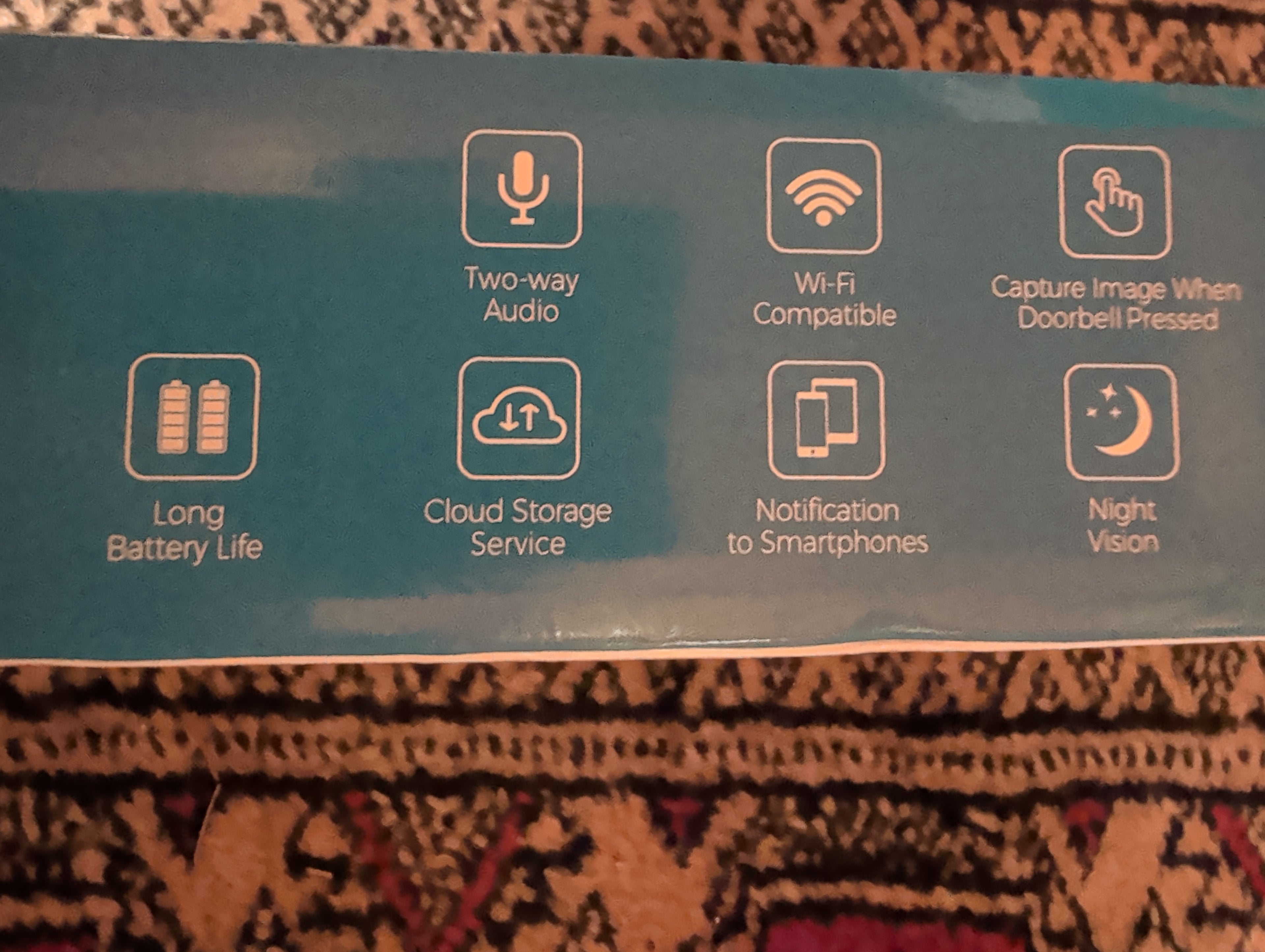 Smart Home Video Doorbell - Wireless Wi-Fi Security Camera with 2-Way Audio.New!