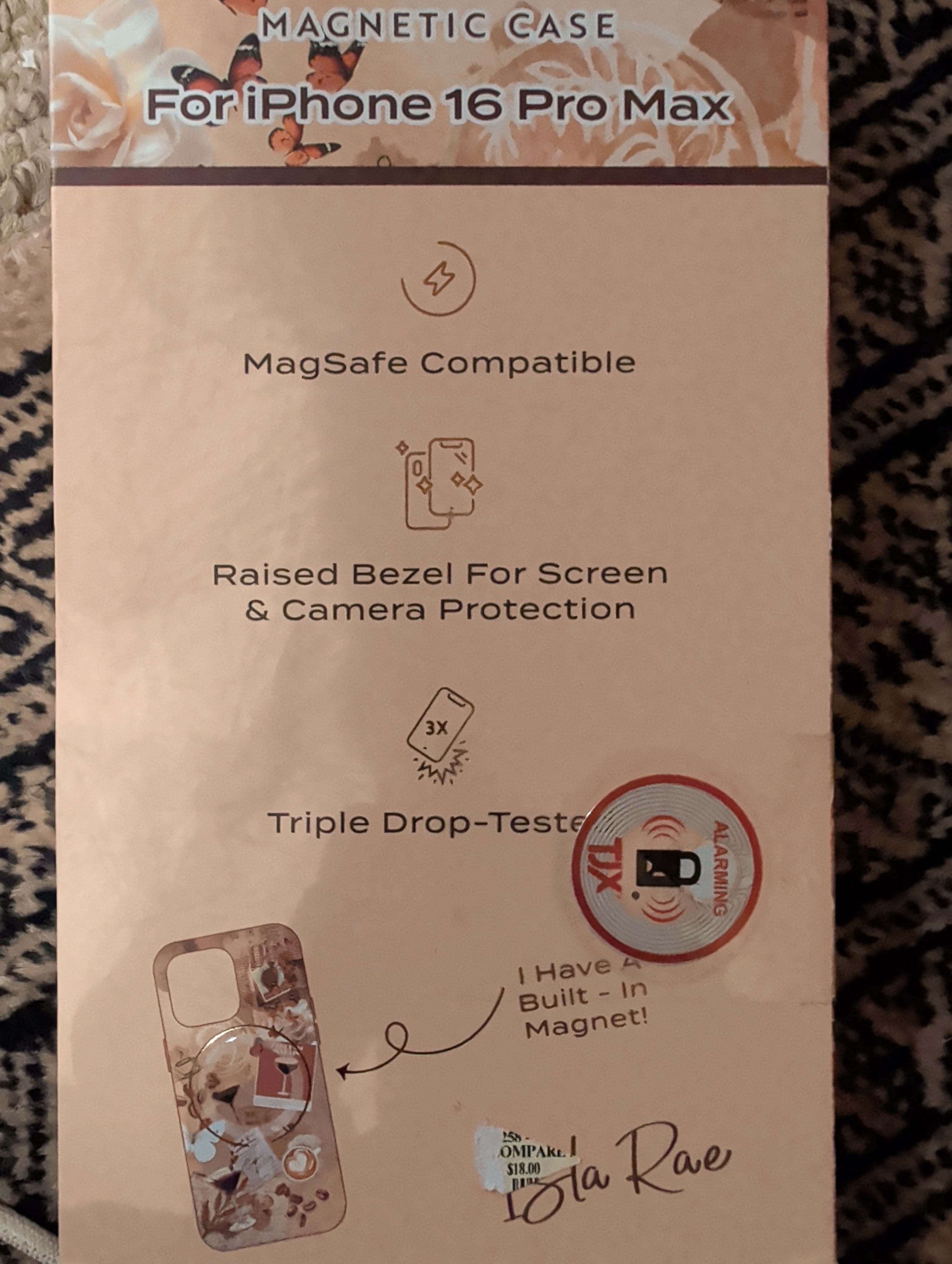 Isla Rae iPhone 16 Pro Max Case - Espresso Martini Aesthetic (MagSafe).New!