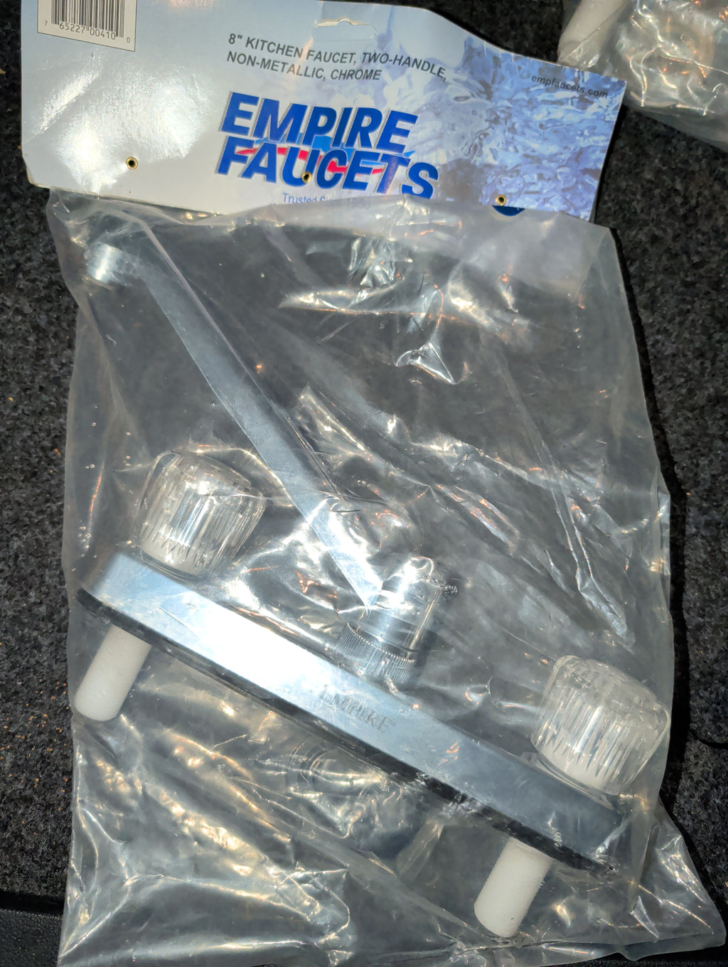 New! Empire Faucets 8" Kitchen Faucet - Two-Handle Non-Metallic Chrome RV/Home